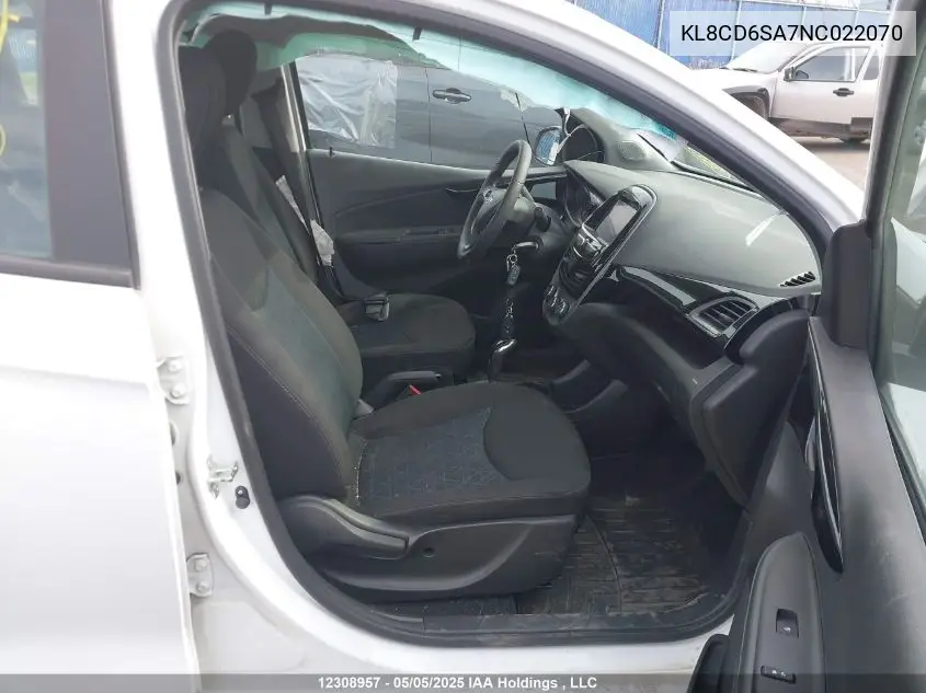 2022 Chevrolet Spark VIN: KL8CD6SA7NC022070 Lot: 12308957