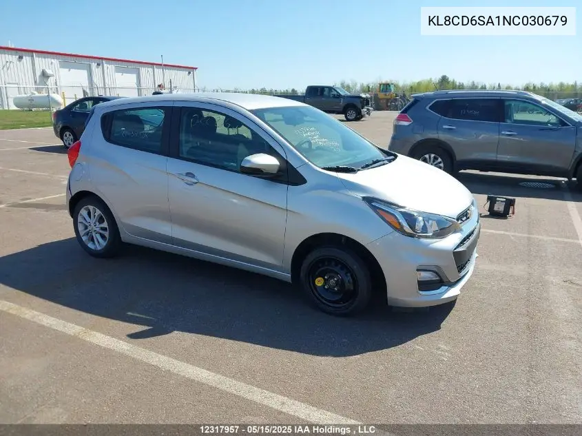 2022 Chevrolet Spark 1Lt Cvt VIN: KL8CD6SA1NC030679 Lot: 12317957