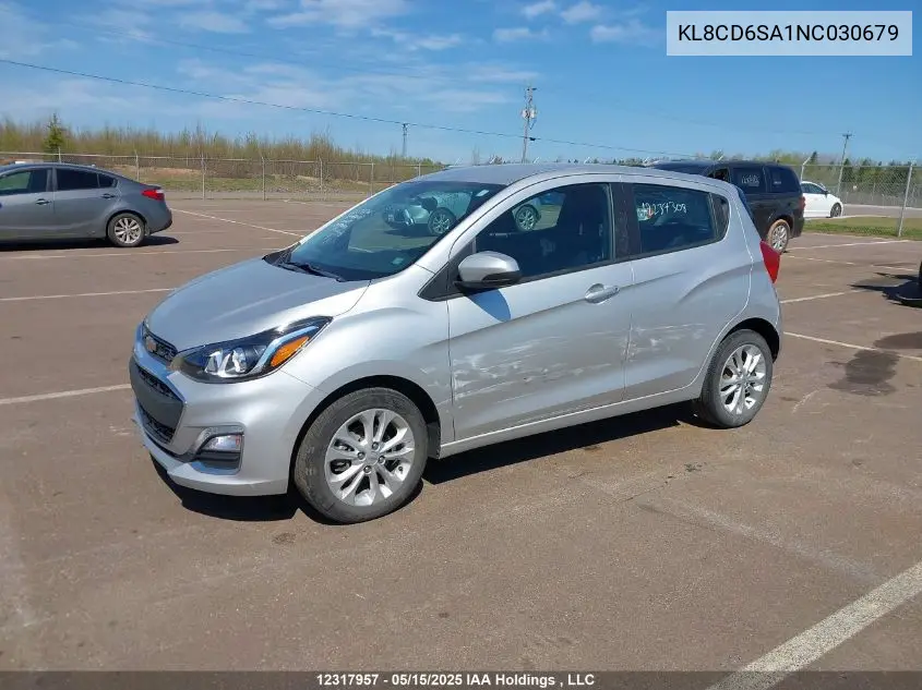2022 Chevrolet Spark 1Lt Cvt VIN: KL8CD6SA1NC030679 Lot: 12317957