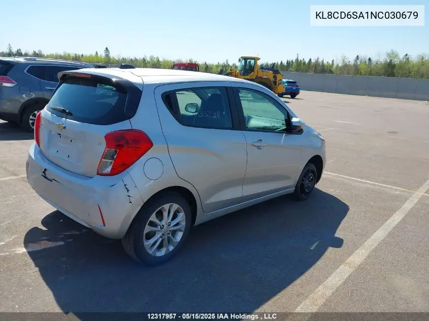 2022 Chevrolet Spark 1Lt Cvt VIN: KL8CD6SA1NC030679 Lot: 12317957