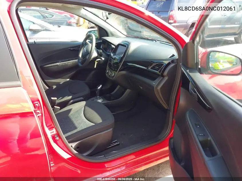 2022 Chevrolet Spark Fwd 1Lt Automatic VIN: KL8CD6SA0NC012061 Lot: 42598258