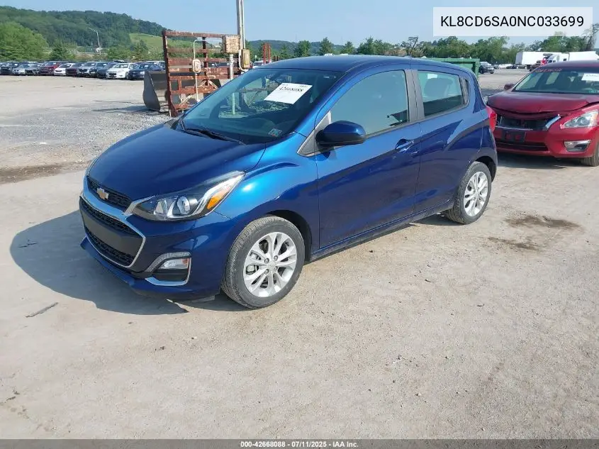 2022 Chevrolet Spark Fwd 1Lt Automatic VIN: KL8CD6SA0NC033699 Lot: 42668088