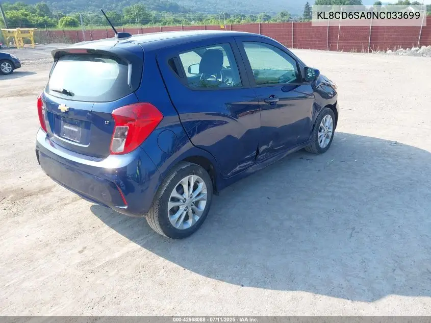 2022 Chevrolet Spark Fwd 1Lt Automatic VIN: KL8CD6SA0NC033699 Lot: 42668088