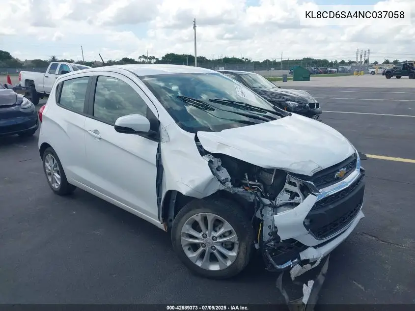 2022 Chevrolet Spark Fwd 1Lt Automatic VIN: KL8CD6SA4NC037058 Lot: 42689373