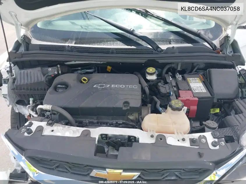 2022 Chevrolet Spark Fwd 1Lt Automatic VIN: KL8CD6SA4NC037058 Lot: 42689373