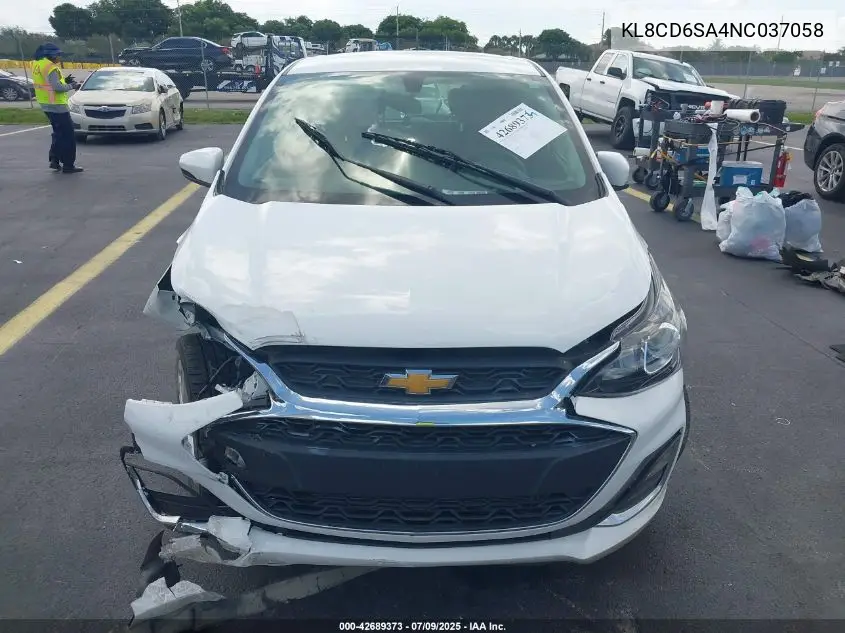 2022 Chevrolet Spark Fwd 1Lt Automatic VIN: KL8CD6SA4NC037058 Lot: 42689373