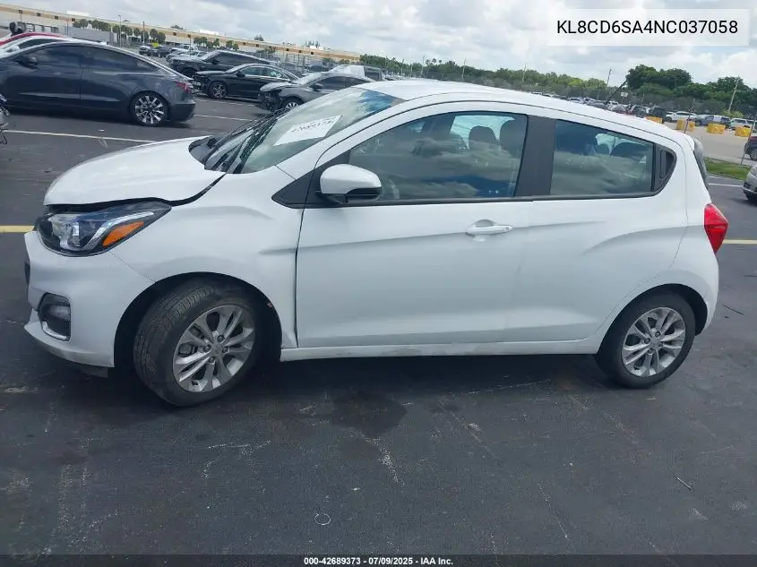 2022 Chevrolet Spark Fwd 1Lt Automatic VIN: KL8CD6SA4NC037058 Lot: 42689373