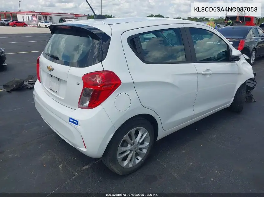 2022 Chevrolet Spark Fwd 1Lt Automatic VIN: KL8CD6SA4NC037058 Lot: 42689373