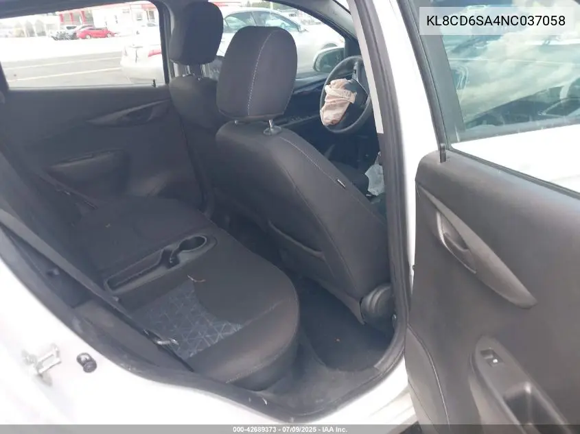 2022 Chevrolet Spark Fwd 1Lt Automatic VIN: KL8CD6SA4NC037058 Lot: 42689373