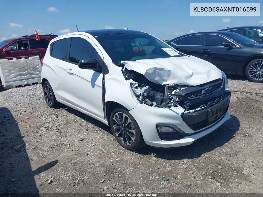 2022 Chevrolet Spark Fwd 1Lt Automatic VIN: KL8CD6SAXNT016599 Lot: 42700694