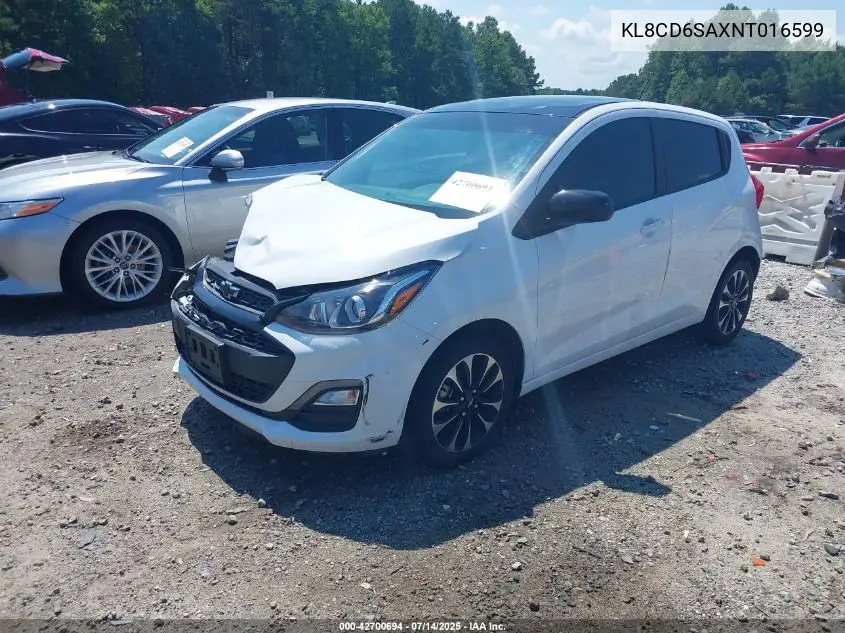 2022 Chevrolet Spark Fwd 1Lt Automatic VIN: KL8CD6SAXNT016599 Lot: 42700694