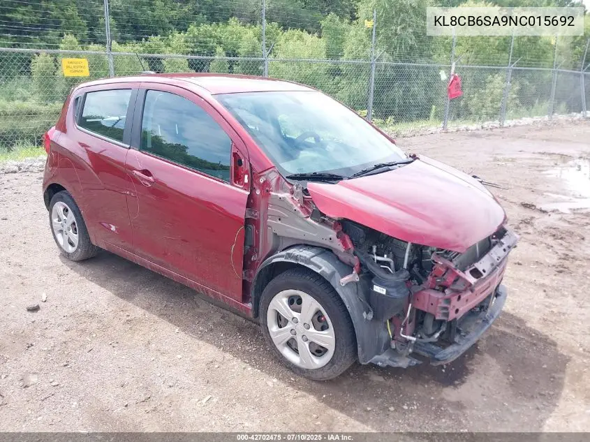 2022 Chevrolet Spark Fwd Ls Automatic VIN: KL8CB6SA9NC015692 Lot: 42702475