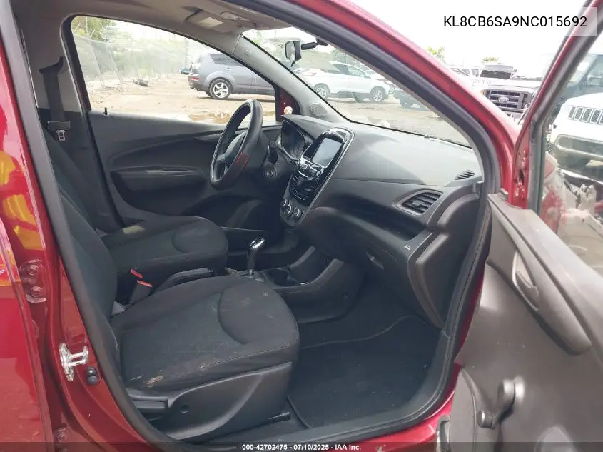 2022 Chevrolet Spark Fwd Ls Automatic VIN: KL8CB6SA9NC015692 Lot: 42702475