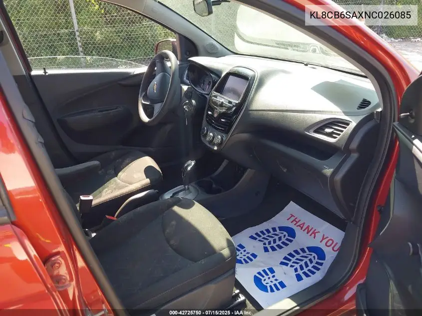 kl8cb6saxnc026085 KL8CB6SAXNC026085 2022 Chevrolet Spark Ls