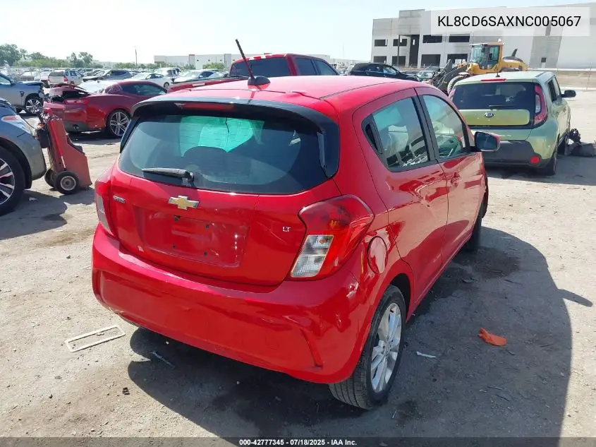 2022 Chevrolet Spark Fwd 1Lt Automatic VIN: KL8CD6SAXNC005067 Lot: 42777345