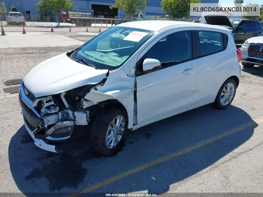 2022 Chevrolet Spark Fwd 1Lt Automatic VIN: KL8CD6SAXNC018014 Lot: 42809569