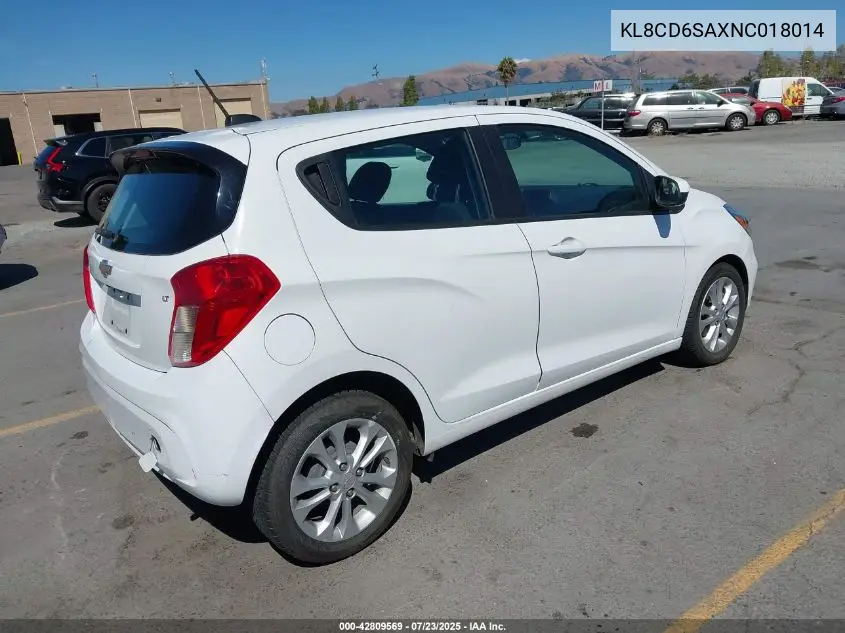 2022 Chevrolet Spark Fwd 1Lt Automatic VIN: KL8CD6SAXNC018014 Lot: 42809569