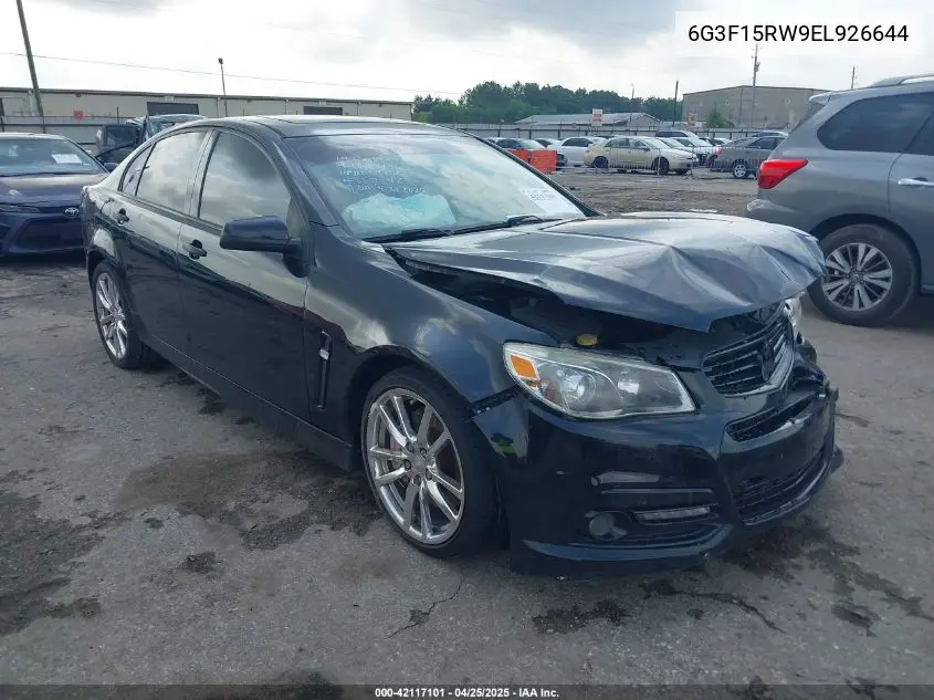 2014 Chevrolet Ss VIN: 6G3F15RW9EL926644 Lot: 42117101