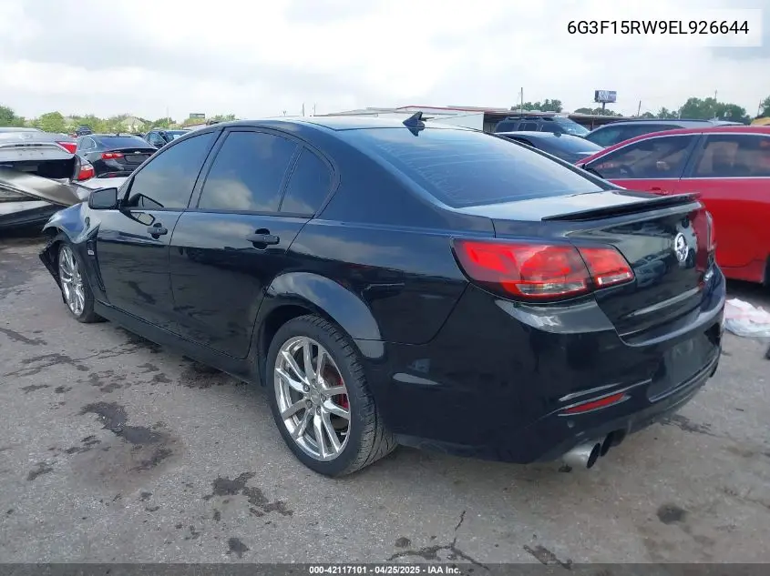 2014 Chevrolet Ss VIN: 6G3F15RW9EL926644 Lot: 42117101