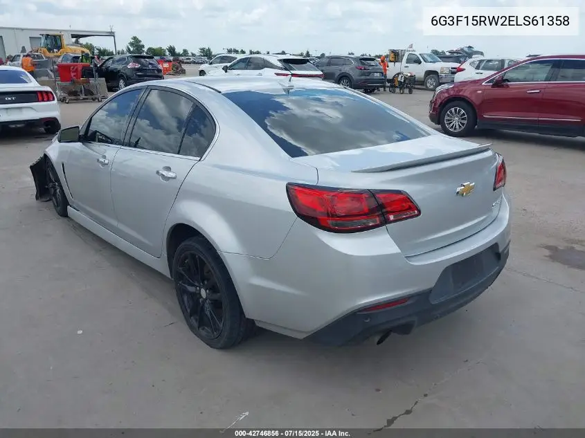 2014 Chevrolet Ss VIN: 6G3F15RW2ELS61358 Lot: 42746856