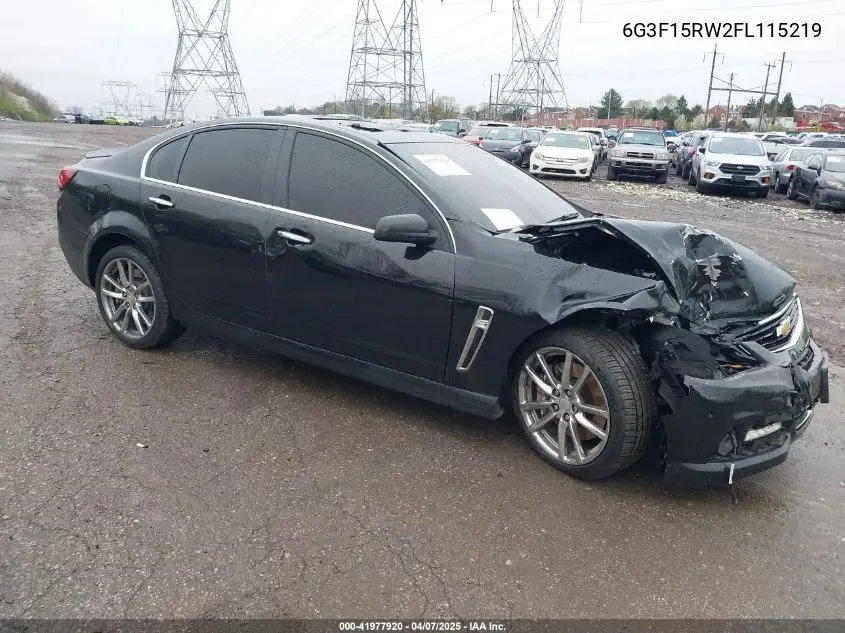 2015 Chevrolet Ss VIN: 6G3F15RW2FL115219 Lot: 41977920