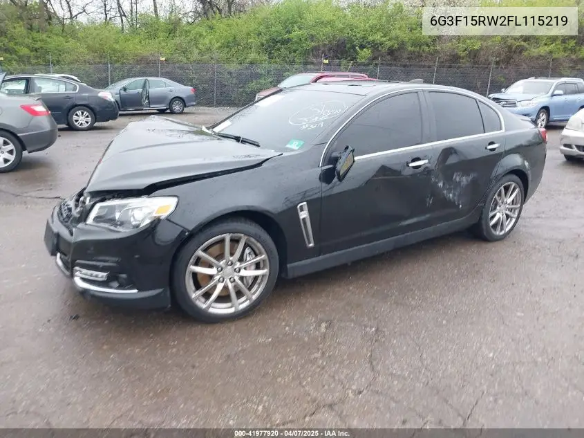 2015 Chevrolet Ss VIN: 6G3F15RW2FL115219 Lot: 41977920
