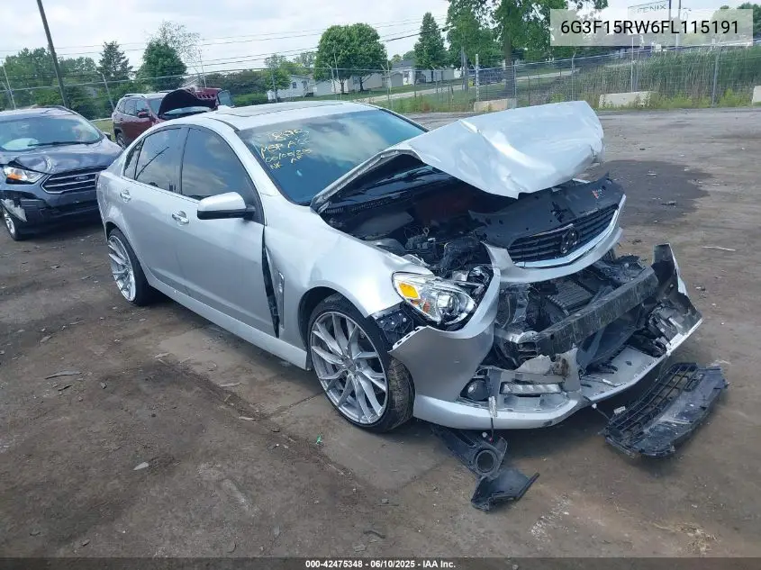 2015 Chevrolet Ss VIN: 6G3F15RW6FL115191 Lot: 42475348