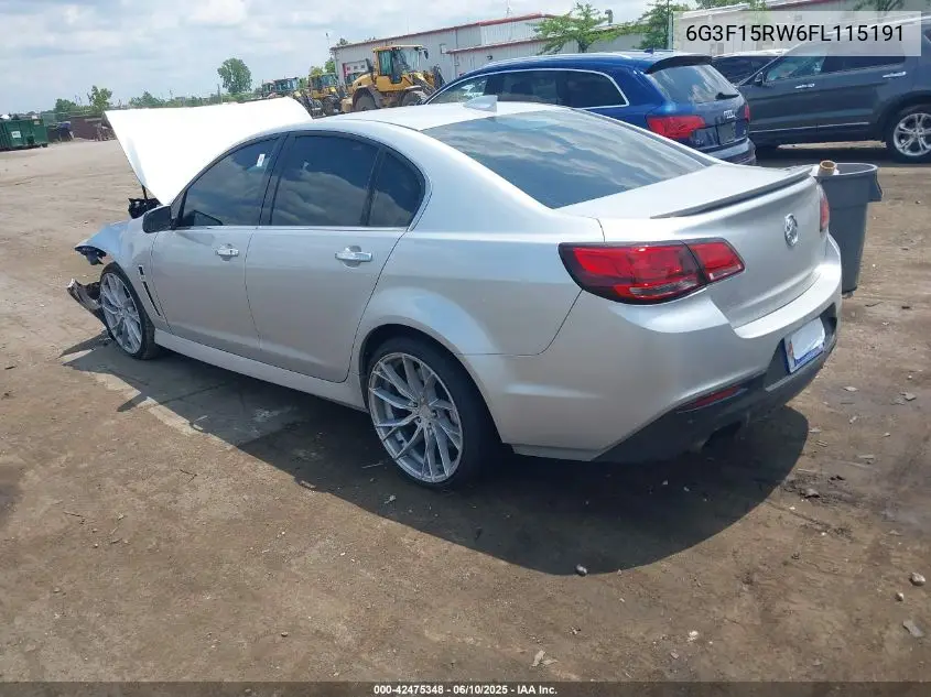 2015 Chevrolet Ss VIN: 6G3F15RW6FL115191 Lot: 42475348
