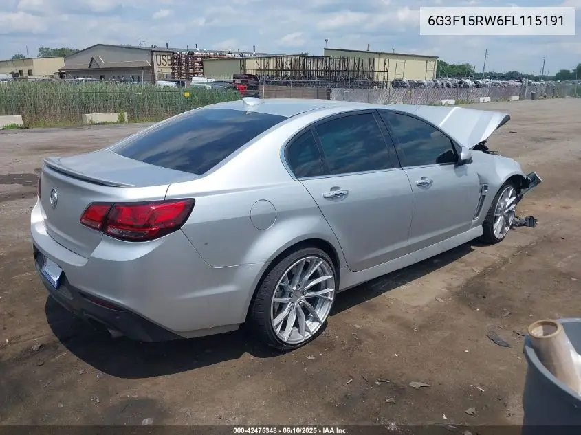 2015 Chevrolet Ss VIN: 6G3F15RW6FL115191 Lot: 42475348