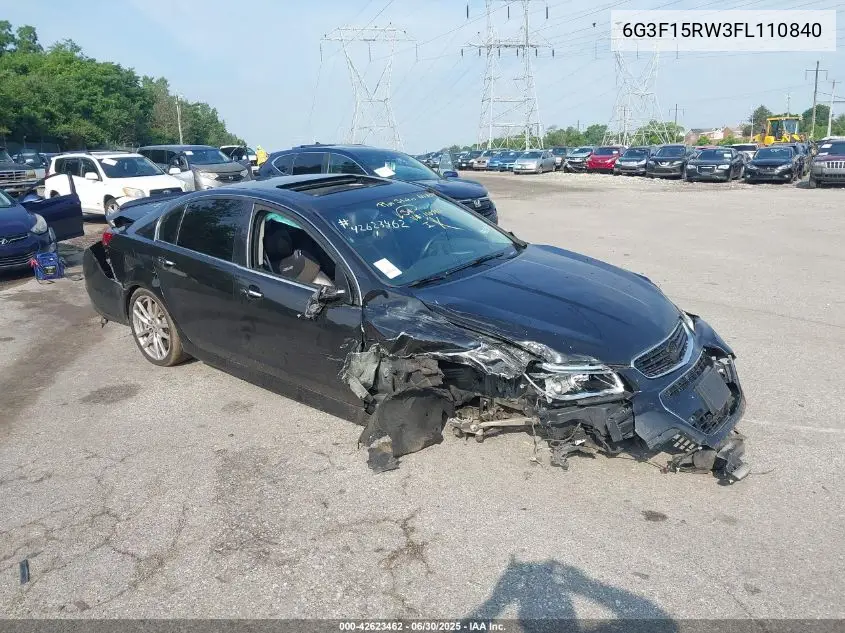 2015 Chevrolet Ss VIN: 6G3F15RW3FL110840 Lot: 42623462