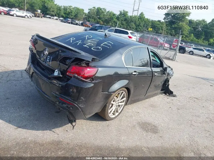 2015 Chevrolet Ss VIN: 6G3F15RW3FL110840 Lot: 42623462