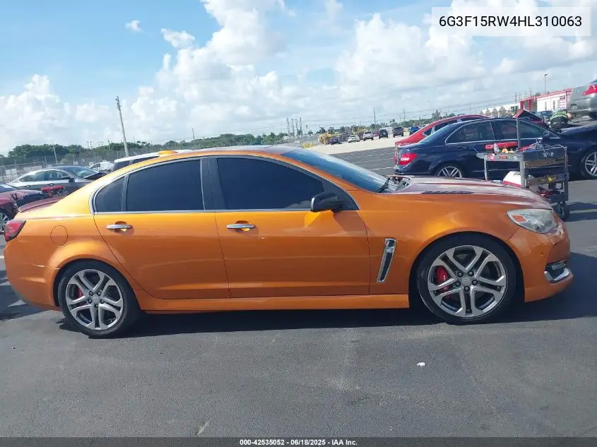 2017 Chevrolet Ss VIN: 6G3F15RW4HL310063 Lot: 42535052