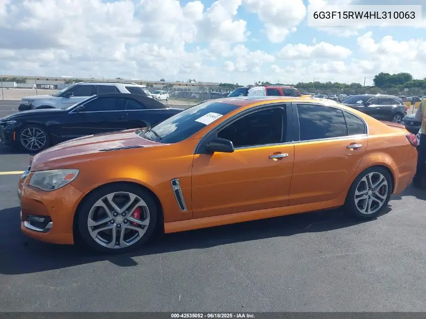 2017 Chevrolet Ss VIN: 6G3F15RW4HL310063 Lot: 42535052
