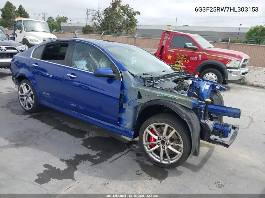 2017 Chevrolet Ss VIN: 6G3F25RW7HL303153 Lot: 42583891