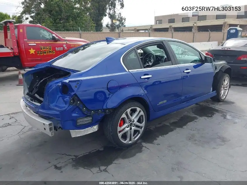 2017 Chevrolet Ss VIN: 6G3F25RW7HL303153 Lot: 42583891