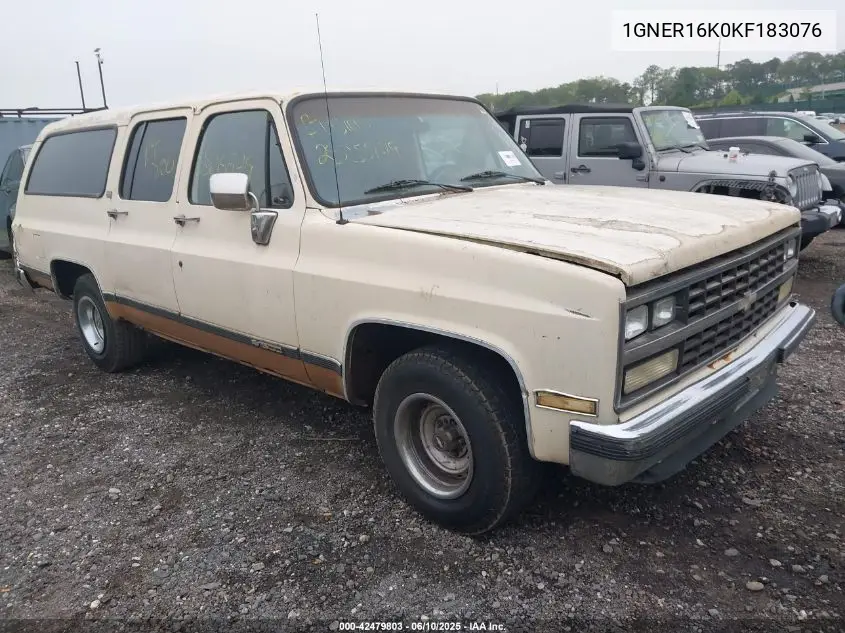 1989 Chevrolet Suburban R1500 VIN: 1GNER16K0KF183076 Lot: 42479803
