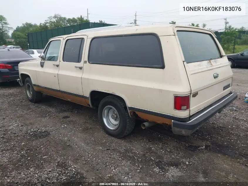 1989 Chevrolet Suburban R1500 VIN: 1GNER16K0KF183076 Lot: 42479803