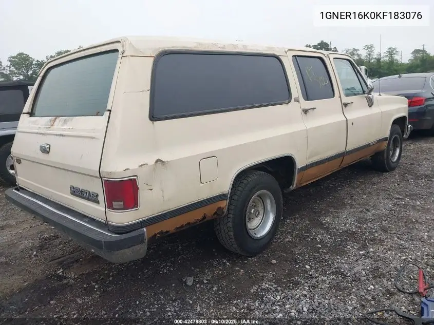 1989 Chevrolet Suburban R1500 VIN: 1GNER16K0KF183076 Lot: 42479803