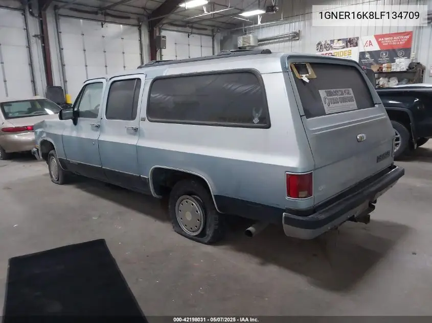1990 Chevrolet Suburban R1500 VIN: 1GNER16K8LF134709 Lot: 42198031