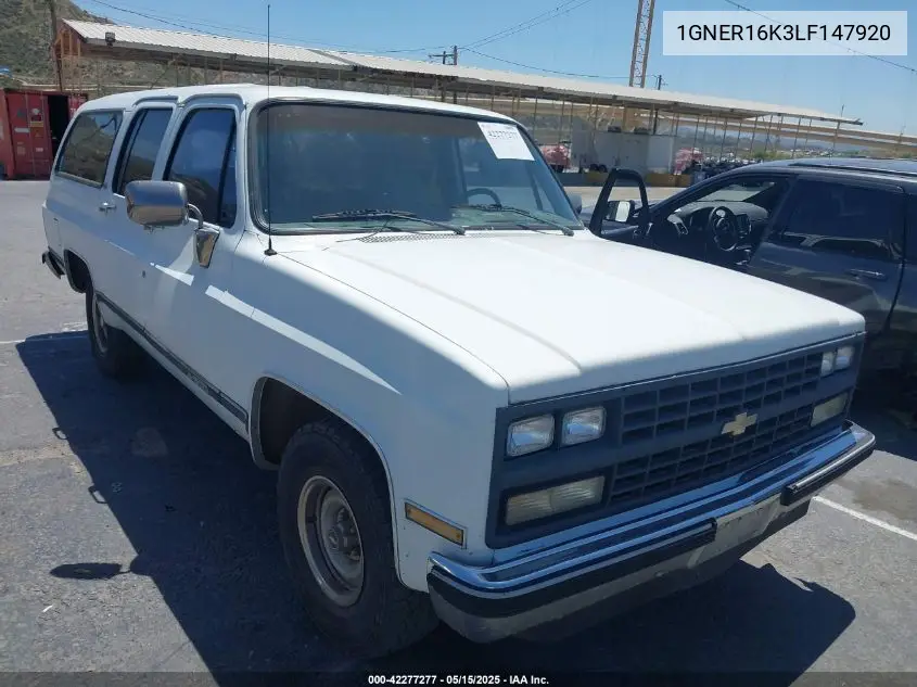 1990 Chevrolet Suburban R1500 VIN: 1GNER16K3LF147920 Lot: 42277277