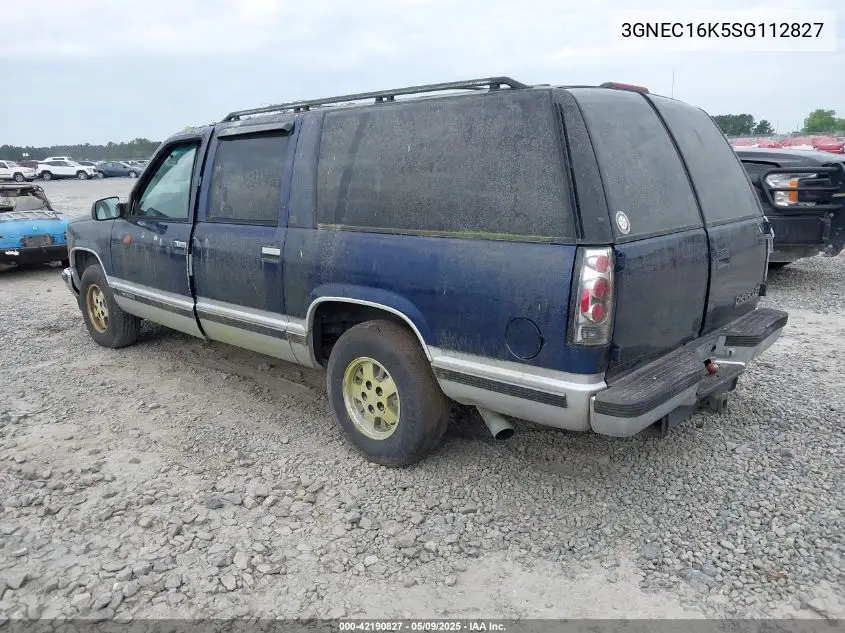 1995 Chevrolet Suburban C1500 VIN: 3GNEC16K5SG112827 Lot: 42190827