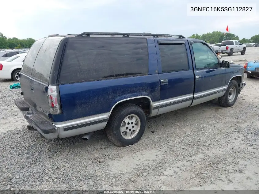 1995 Chevrolet Suburban C1500 VIN: 3GNEC16K5SG112827 Lot: 42190827