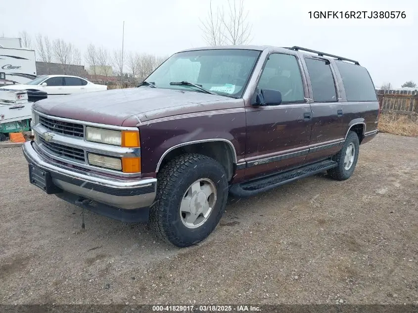 1996 Chevrolet Suburban K1500 VIN: 1GNFK16R2TJ380576 Lot: 41829017