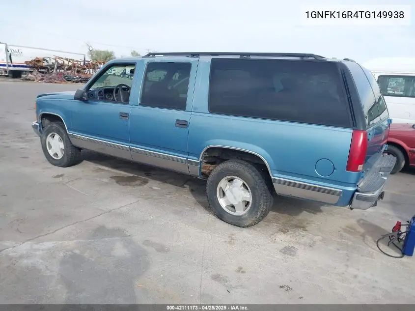 1996 Chevrolet Suburban K1500 VIN: 1GNFK16R4TG149938 Lot: 42111173