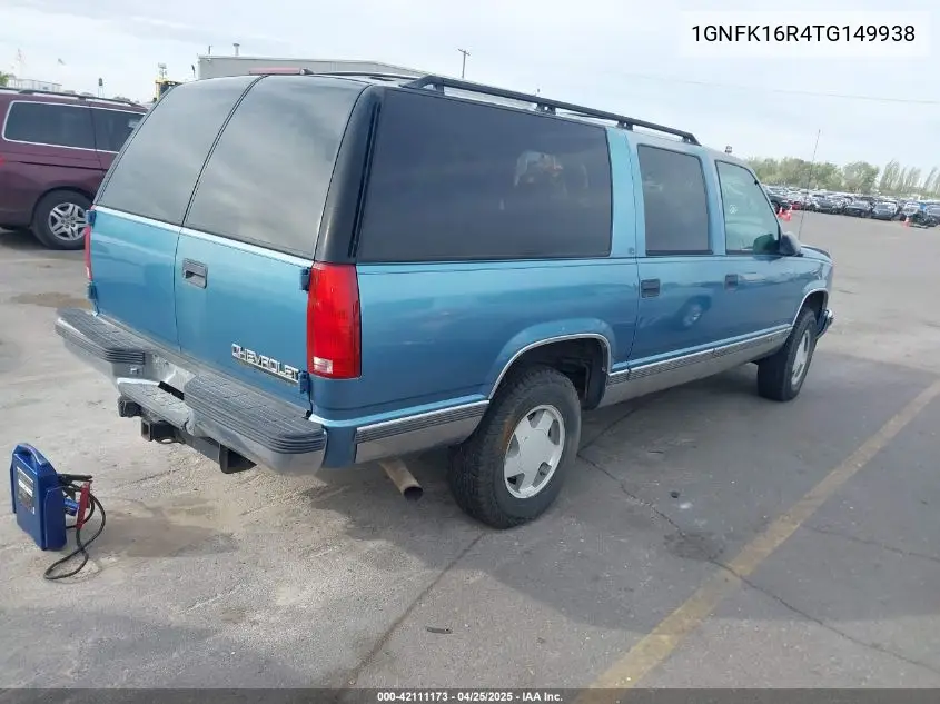 1996 Chevrolet Suburban K1500 VIN: 1GNFK16R4TG149938 Lot: 42111173