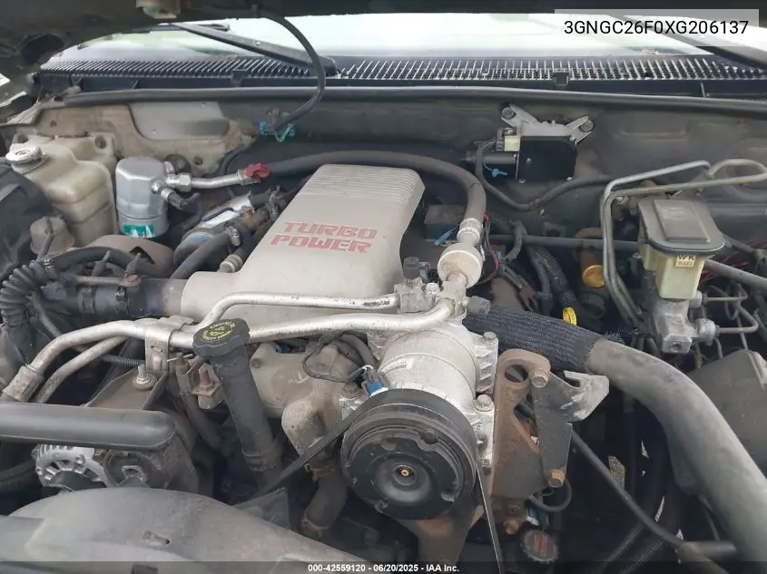 1999 Chevrolet Suburban 2500 VIN: 3GNGC26F0XG206137 Lot: 42559120