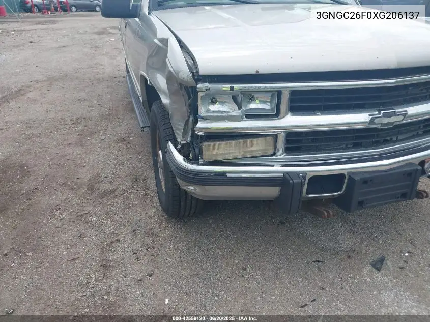 1999 Chevrolet Suburban 2500 VIN: 3GNGC26F0XG206137 Lot: 42559120
