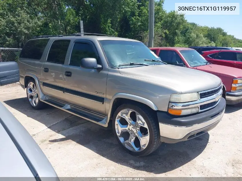 2001 Chevrolet Suburban 1500 Ls VIN: 3GNEC16TX1G119957 Lot: 42511364