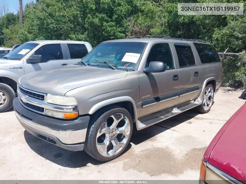 2001 Chevrolet Suburban 1500 Ls VIN: 3GNEC16TX1G119957 Lot: 42511364