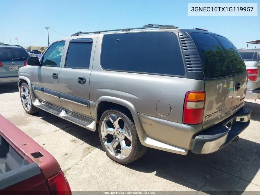 2001 Chevrolet Suburban 1500 Ls VIN: 3GNEC16TX1G119957 Lot: 42511364